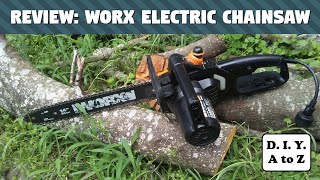 Worx Electric Chainsaw WG3051 Review [upl. by Ahseenat]