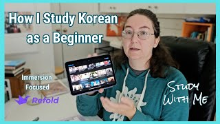 How Im Learning Korean as a Beginner Refold Method and Mirinae [upl. by Adorl]