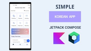 Jetpack compose  Learn Korean Android App  MVVM  Hilt  Room SQLite [upl. by Parthinia310]