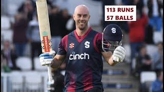 Chris Lynn Smashing 113 Runs Highlights vs Worcestershire  T20 Blast 2022 [upl. by Geanine]