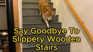 Removable amp Washable Stair Treads For Dogs amp People Easy DIY Install [upl. by Zechariah646]