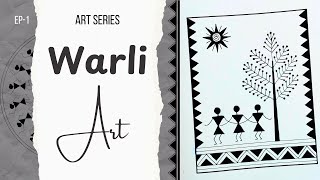 Ep 110 Warli art drawing  Warli Painting  10 Art Series [upl. by Marchall]