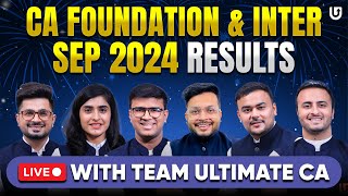 CA Foundation amp Inter Sep 2024  Live Result  By Ultimate CA Team [upl. by Ayekim849]