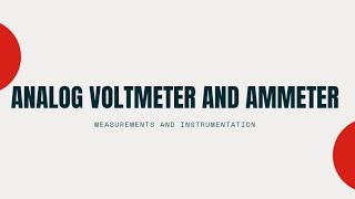 Analog voltmeter and ammeter [upl. by Natsirt]