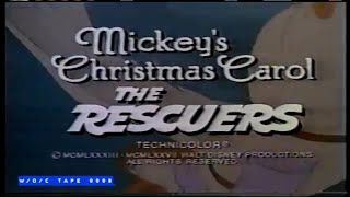 Mickeys Chistmas Carol and The Rescuers TV Trailer  1983 [upl. by Soo]