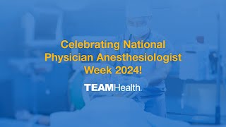 National Physician Anesthesiologist Week 2024  Dr Jay Mesrobian  TeamHealth [upl. by Ykvir]