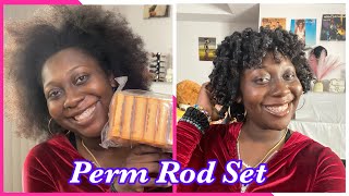 First Attempt at a Perm Rod Set  Type 4 Hair [upl. by Suzan541]