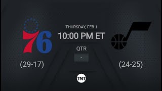 Philadelphia 76ers  Utah Jazz  NBA on TNT Live Scoreboard [upl. by Gwendolen114]