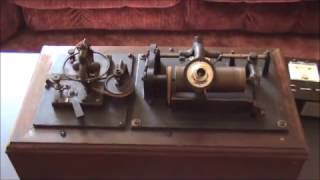 1800s HOMEMADE Electric Class M Type Cylinder PhonographOnly Example Known [upl. by Mlawsky]