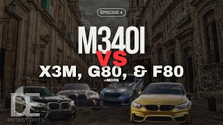 M340i vs G80 M3 X3M amp F80 M3 Mexico Street Racing [upl. by Triplett]