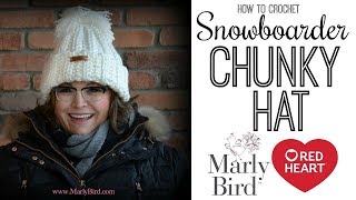 How to Crochet Snowboarder Chunky Hat [upl. by Alekehs]