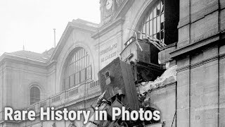 Unbelievable Montparnasse Train Wreck  Rare History in Photos [upl. by Morez109]