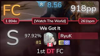 RyuK  Metrik  We Got It Watch The World HDDT 9792 1 918pp FC  osu [upl. by Nailliw483]