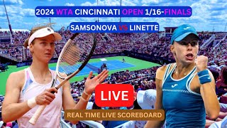 Liudmila Samsonova Vs Magda Linette LIVE Score UPDATE 2024 WTA Cincinnati Open Tennis 116Finals [upl. by Spielman]