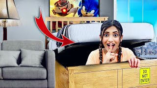 I Build A Hidden SECRET ROOM In My House 🏠  haunted store room  😭  SAMREEN ALI [upl. by Adiel]