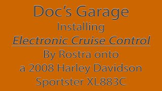 Rostra Electronic Cruise Control on Harley Davidson Sportster [upl. by Padegs]