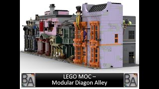 LEGO MOC  Modular Diagon Alley [upl. by Aileduab]