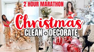 CHRISTMAS CLEAN AND DECORATE WITH ME MARATHON 2022  DECORATE FOR CHRISTMAS  CHRISTMAS DECOR [upl. by Etienne]