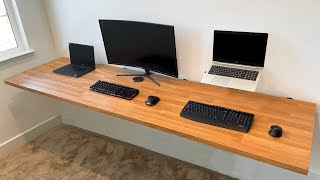 Building An IKEA Floating Desk Setup [upl. by Eelrak230]