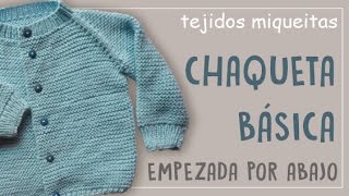 Cómo hacer una chaqueta básica empezada desde abajo subtitles available [upl. by Luigino]