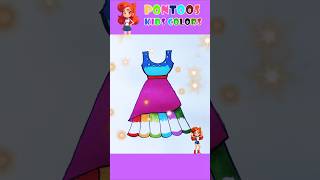 Barbie rainbow colour dress 🌈barbiesong explore drawingforkids shorts shortfeed ytshort [upl. by Nnarual]