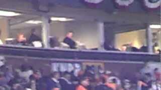 The Giants announcer Dave Fleming doing the Gangnam Style dance 102212 [upl. by Slayton]