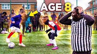 8 Year Old Arsenal Wonderkid Shocks the Crowd 1V1s For £500 TheStreetzfootballcom [upl. by Manouch484]