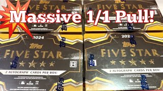 🤯10000 11 PULL AGAIN NEW RELEASE 2024 TOPPS FIVE STAR BASEBALL CARDS [upl. by Nosemyaj]