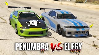 GTA 5 ONLINE  PENUMBRA FF VS ELEGY RETRO CUSTOM WHICH IS FASTEST [upl. by Theodoric107]