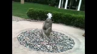 CF908SH Stone Wheat Fountain quotgarden fountainquot pondless water feature Rock falls [upl. by Namwob]