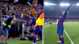 Antoine Griezmann produces glitter celebration after scoring for Barcelona v Real Betis [upl. by Jan]