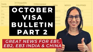 Visa Bulletin October 2020 Part 2  Important Update for EB Categories Great news [upl. by Attela577]