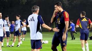 Spain train ahead of Costa Rica World Cup opener  Qatar 2022 World Cup [upl. by Ociram]