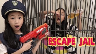 Pretend Play Police LOCKED UP Kaycee in NEW JAIL Playhouse ESCAPE [upl. by Selry626]