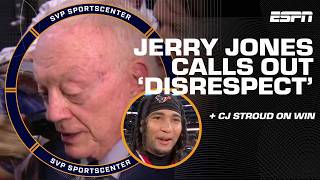 Jerry Jones calls out DISRESPECT after Cowboys loss 🫢  CJ Stroud on Texans win  SC with SVP [upl. by Ydnew783]