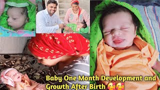 Baby One Month Development and Growth After Birth🥰 Daily vlog Familyvlog Delivery Vlog RituampAjayvlog [upl. by Notsirb412]