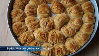 Gül Baklava yapimi farkli Baklava Modeli [upl. by Corvese]