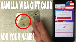 ✅ How To Add Name To Vanilla Visa Gift Debit Card Account 🔴 [upl. by Oisacin937]