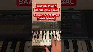 How To Play Rondo Alla Turca  Turkish March by Mozart  Easy Piano Tutorial shorts [upl. by Avahc]