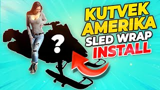 Installing Kutvek Amerika snowmobile wrap on the Arctic Cat Riot [upl. by Alimrahs]