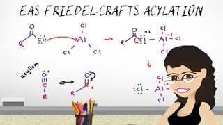 FriedelCrafts Acylation Reaction Mechanism EAS Vid 7 by Leah4sci [upl. by Lorrad]