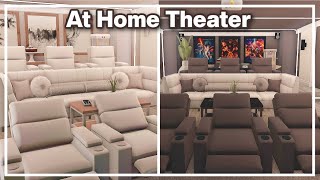 Home Movie Theater 2 COLOR SCHEMES  Bloxburg Speedbuild [upl. by Phiona274]