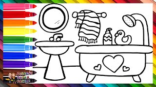 Disegnare e Colorare un Bagno 🛁🧴🌈 Disegni per Bambini [upl. by Amal371]