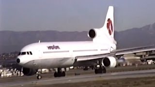 Leased Hawaiian Air Lockheed L10113851 Departing LAX [upl. by Ocsinarf]