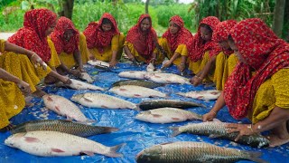 Green Banana with Grass Carp Fish Curry  Delicious Bengali Fish Recipe  Carp Fish Banana Recipe [upl. by Arriat]