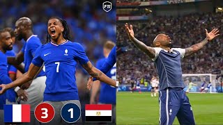 France vs Egypte 31 Olise inarretable Mateta double buteurs les bleus en finale [upl. by Terrie]