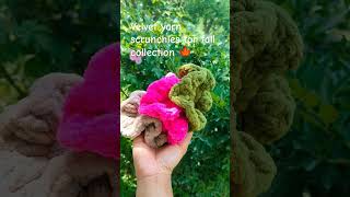 velvet yarn scrunchies crochet crochetscrunchies handmade [upl. by Lindo]