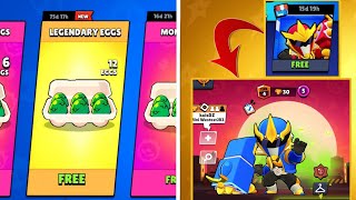 🍀FREE 12 LEGENDARY EGGS😱 NEW UPDATE BRAWL STARS🤩 FREE GIFTS BRAWL STARS🎁 [upl. by Onofredo]