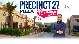 Chance Deal  Precinct 27 Villa  Bahria Town Karachi [upl. by Diarmuid]