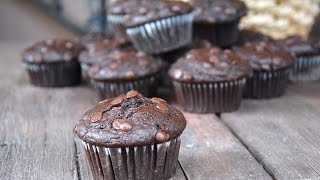 Muffins de chocolate tipo Starbucks  Receta fácil y rápida [upl. by Arlette]